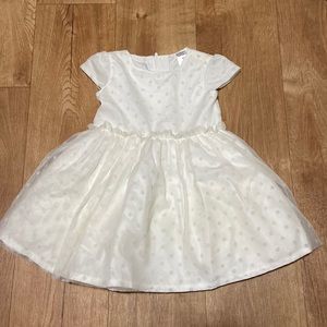 Baby Infant Girl Carter’s Holiday Dotted Cream Ivy Dress Size 9 months